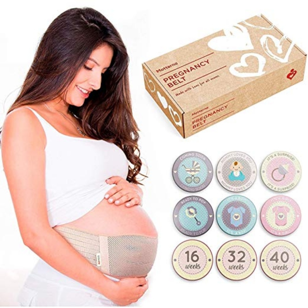 NWT MATTERNA Pregnancy Belt w/Milestone stickers